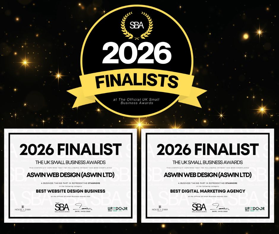 Aswin Web Design SBA Finalist 2026 | Best Digital Marketing & Website ...